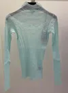 Bottega Veneta High-neck Long-sleeved Sweater In Gray