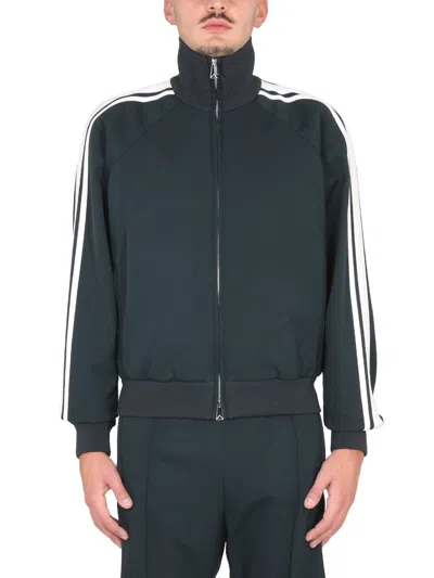 Bottega Veneta High Neck Sport Jacket In Blue