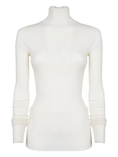 Bottega Veneta Light Wool High Neck Sweater In Beige