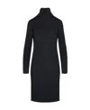 Bottega Veneta High-necked And Long-sleeved Dress In Black