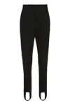 Bottega Veneta High-rise Cotton-blend Stirrup Pants In Black