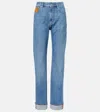 Bottega Veneta High-rise Straight Jeans In Blue