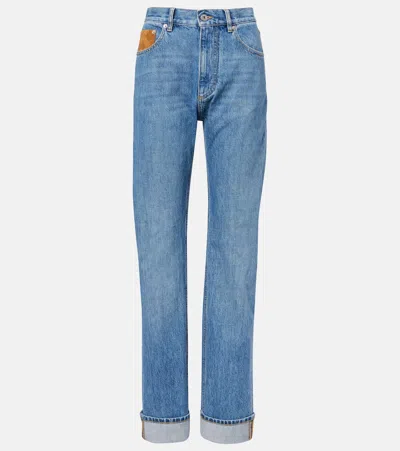 Bottega Veneta High-rise Straight Jeans In Blue