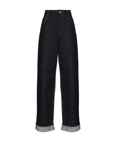 Bottega Veneta High-rise Straight-leg Jeans In Blue