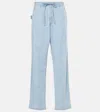 Bottega Veneta High-rise Wide-leg Jeans In Blau