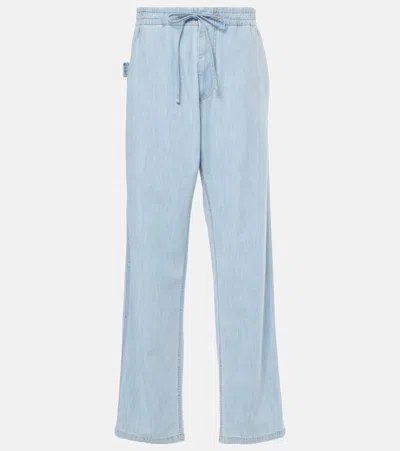 Bottega Veneta High-rise Wide-leg Jeans In Blau