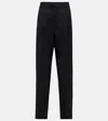 Bottega Veneta High-rise Wool Twill Straight Pants In Black