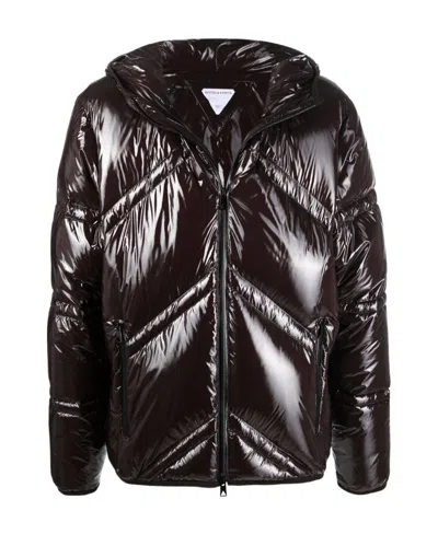 Bottega Veneta High-shine Down-feather Jacket In Black