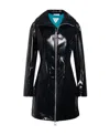 Bottega Veneta High-shine Parka Coat In Black