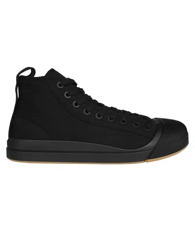 Bottega Veneta High-top Fabric Sneakers In Black