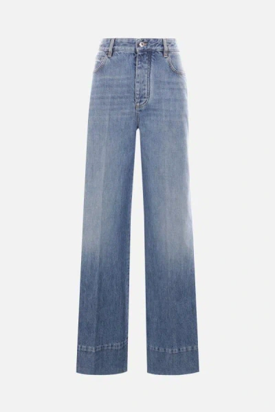 Bottega Veneta High-waist Wide-leg Jeans In Navy