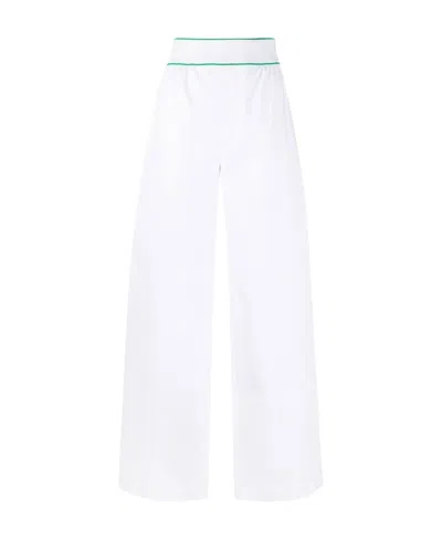 Bottega Veneta High-waist Wide-leg Trousers In White
