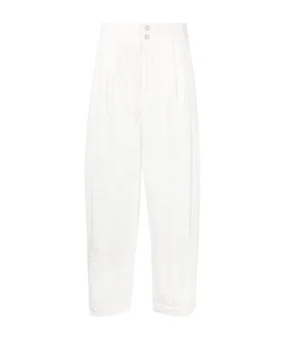 Bottega Veneta High-waisted Wide-leg Trousers In White