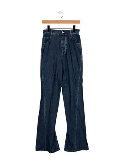 Pre-owned Bottega Veneta High-rise Flared Jeans In Blue