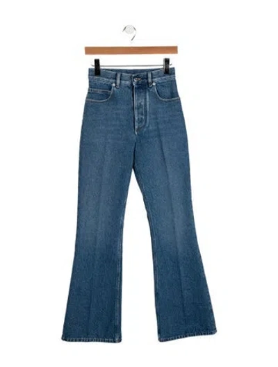 Pre-owned Bottega Veneta High-rise Flared Jeans In Blue
