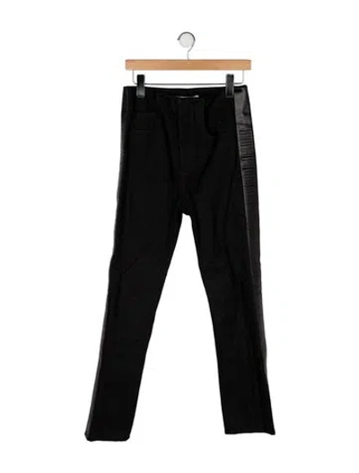 Pre-owned Bottega Veneta High-rise Straight Leg Jeans In Black