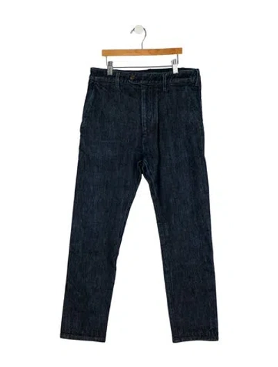 Pre-owned Bottega Veneta High-rise Straight Leg Jeans In Blue