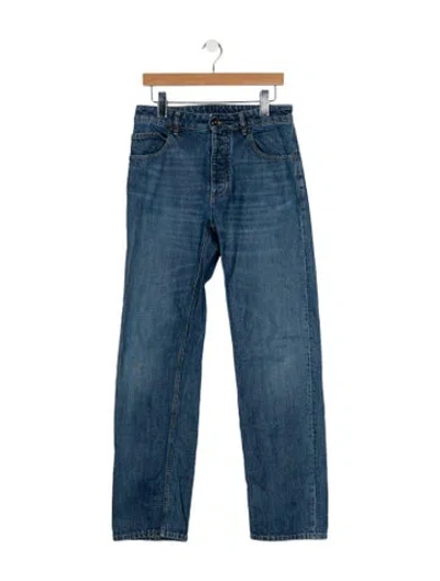 Pre-owned Bottega Veneta High-rise Straight Leg Jeans In Blue