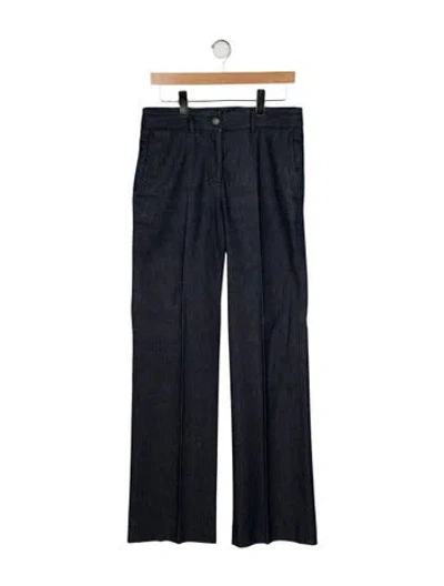 Pre-owned Bottega Veneta High-rise Wide Leg Jeans In Black