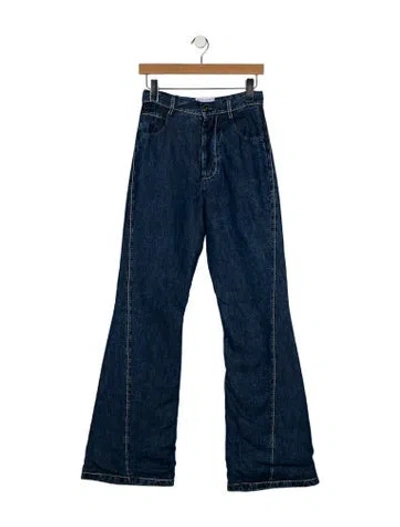 Pre-owned Bottega Veneta High-rise Wide Leg Jeans In Blue
