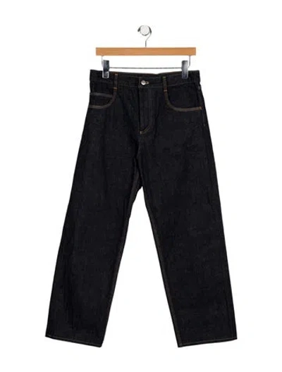 Pre-owned Bottega Veneta High-rise Wide Leg Jeans In Blue