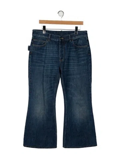 Pre-owned Bottega Veneta High-rise Wide Leg Jeans In Blue