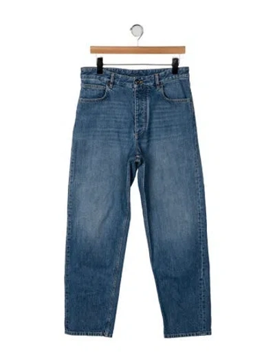 Pre-owned Bottega Veneta High-rise Wide Leg Jeans In Blue