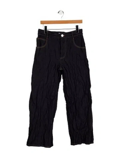 Pre-owned Bottega Veneta High-rise Wide Leg Jeans In Blue
