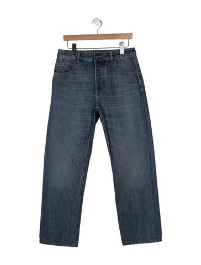 Pre-owned Bottega Veneta High-rise Wide Leg Jeans In Blue