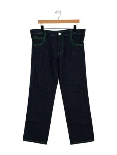 Pre-owned Bottega Veneta High-rise Wide Leg Jeans In Blue