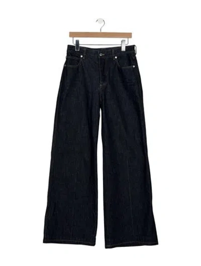 Pre-owned Bottega Veneta High-rise Wide Leg Jeans In Blue