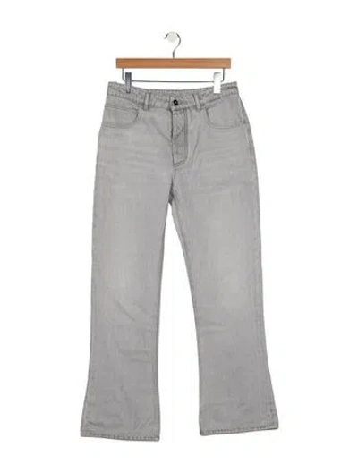 Pre-owned Bottega Veneta High-rise Wide Leg Jeans In Gray