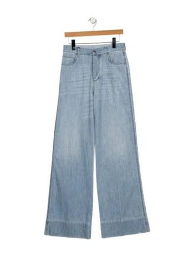 Pre-owned Bottega Veneta High-rise Wide Leg Jeans W/ Tags In Blue