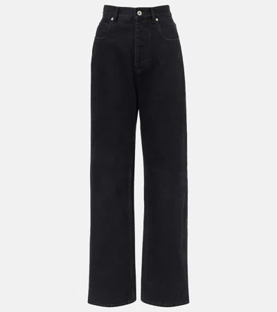 Bottega Veneta High-rise Wide-leg Jeans In Black