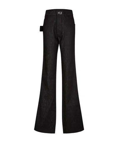Bottega Veneta Highwaisted Flaredleg Jeans In Black