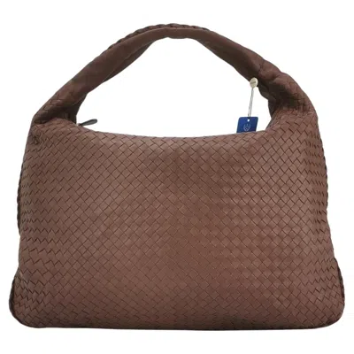 Pre-owned Bottega Veneta Hobo Maxi Chocolate Brown Leather 50cm