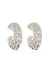 Bottega Veneta Hollow-out Design Earrings In White
