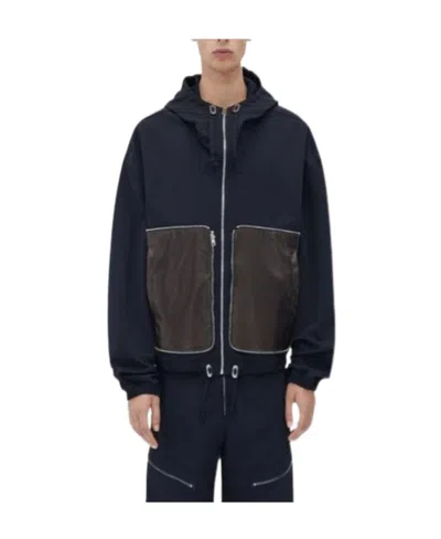 Bottega Veneta Hooded Casual Jacket In Black