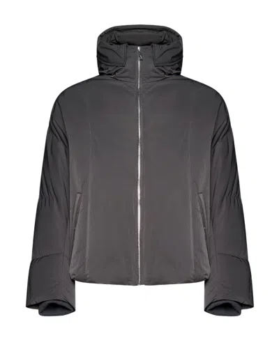 Bottega Veneta Hooded Cotton-padded Suit In Gray
