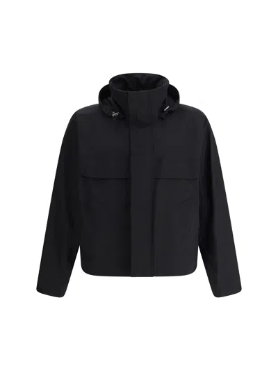 Bottega Veneta Men Hooded Jacket In Black