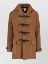Bottega Veneta Hooded Jacket With Textured Fabric And Pockets In Brown