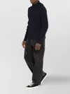 Bottega Veneta Hooded Knit Sweater With Ribbed Finish In Black