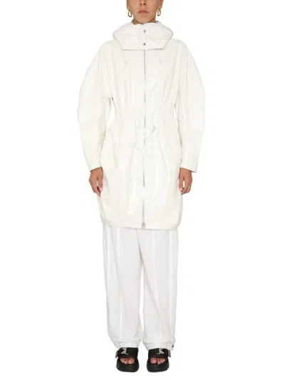 Bottega Veneta Zip-up Hooded Parka In White