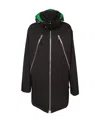 Bottega Veneta Hooded Zip Coat In Black