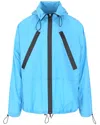 Bottega Veneta Hooded Zip Lightweight Jacket In Blue