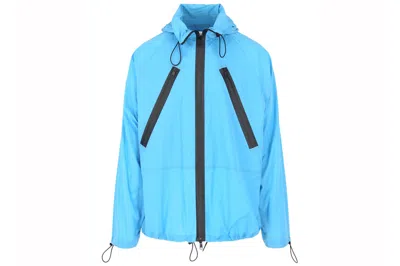 Pre-owned Bottega Veneta Hooded Zip Lightweight Jacket Bright Blue