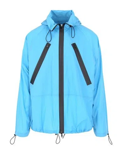 Bottega Veneta Hooded Zip Lightweight Jacket In Blue