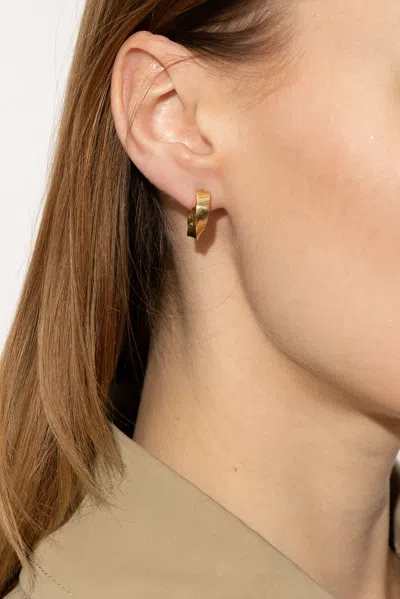 Bottega Veneta Hoop Earrings In Gold