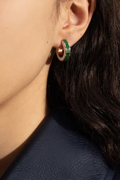 Bottega Veneta Hoop Earrings In White