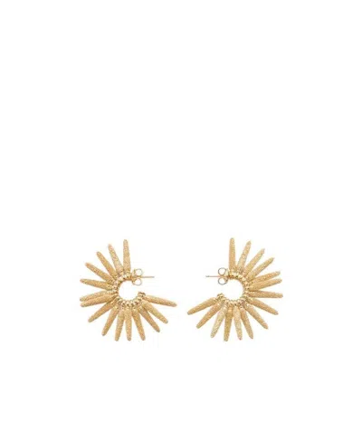 Bottega Veneta Hoop Earrings In Yellow